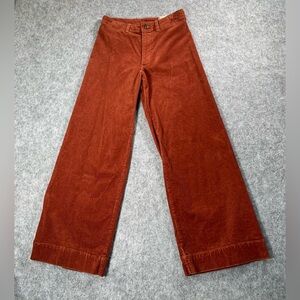 GAP Rust Orange Women’s  Corduroy Wide-Leg Pants
